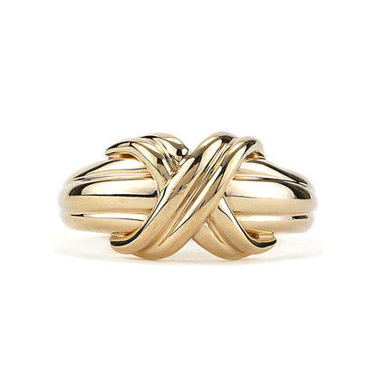 VINTAGE SIGNATURE X RING YELLOW GOLD