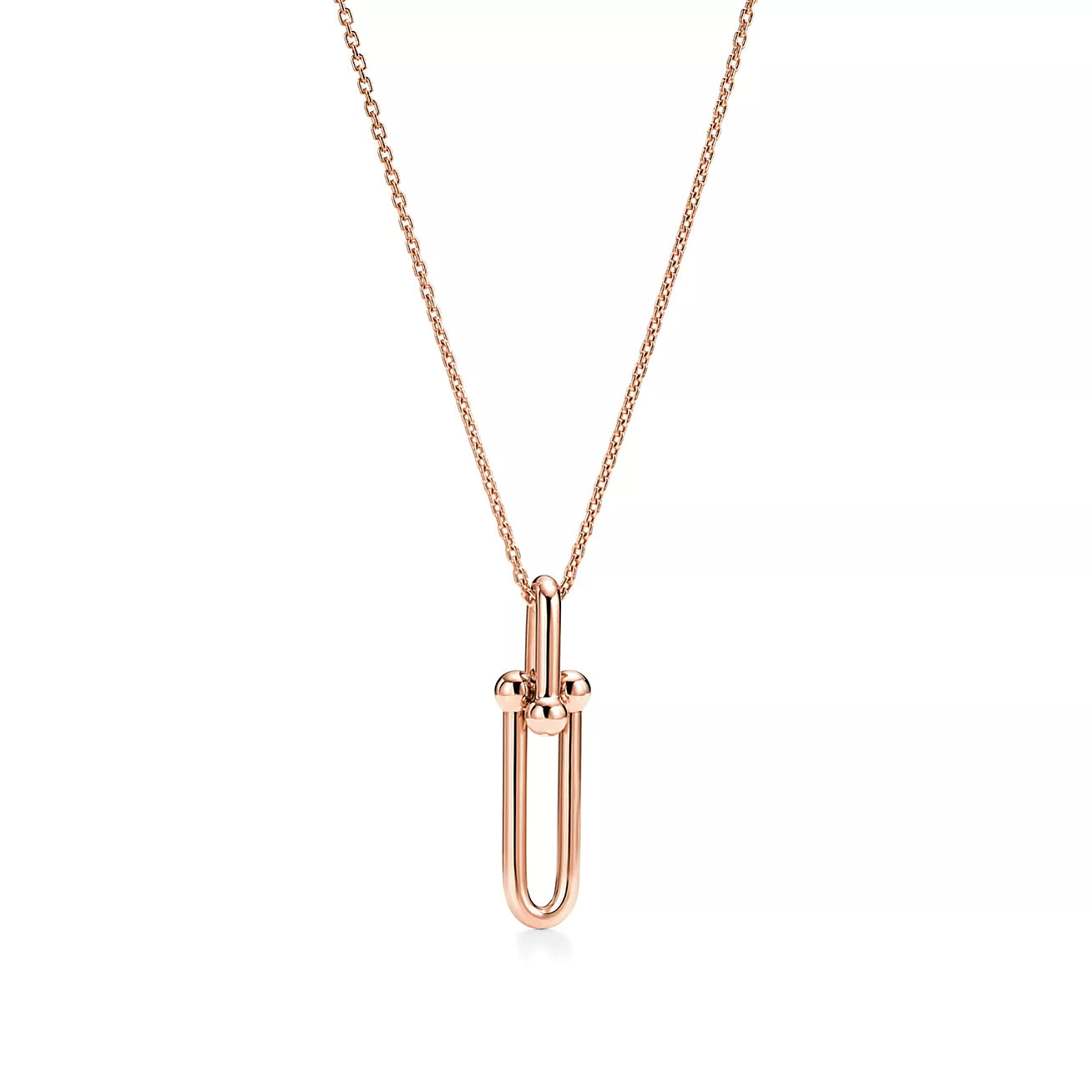 HARDWEAR DROP DOUBLE LINK PENDANT NECKLACE