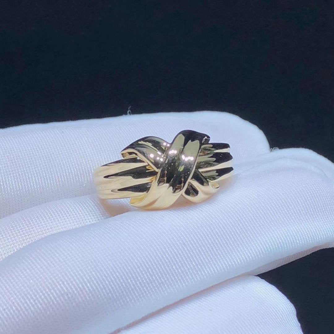 VINTAGE SIGNATURE X RING YELLOW GOLD