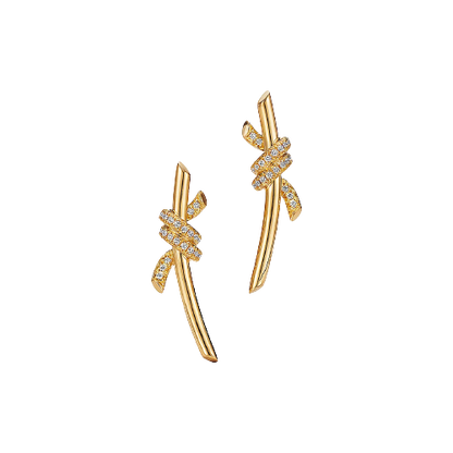 KNOT EARRINGS GOLD DIAMOND