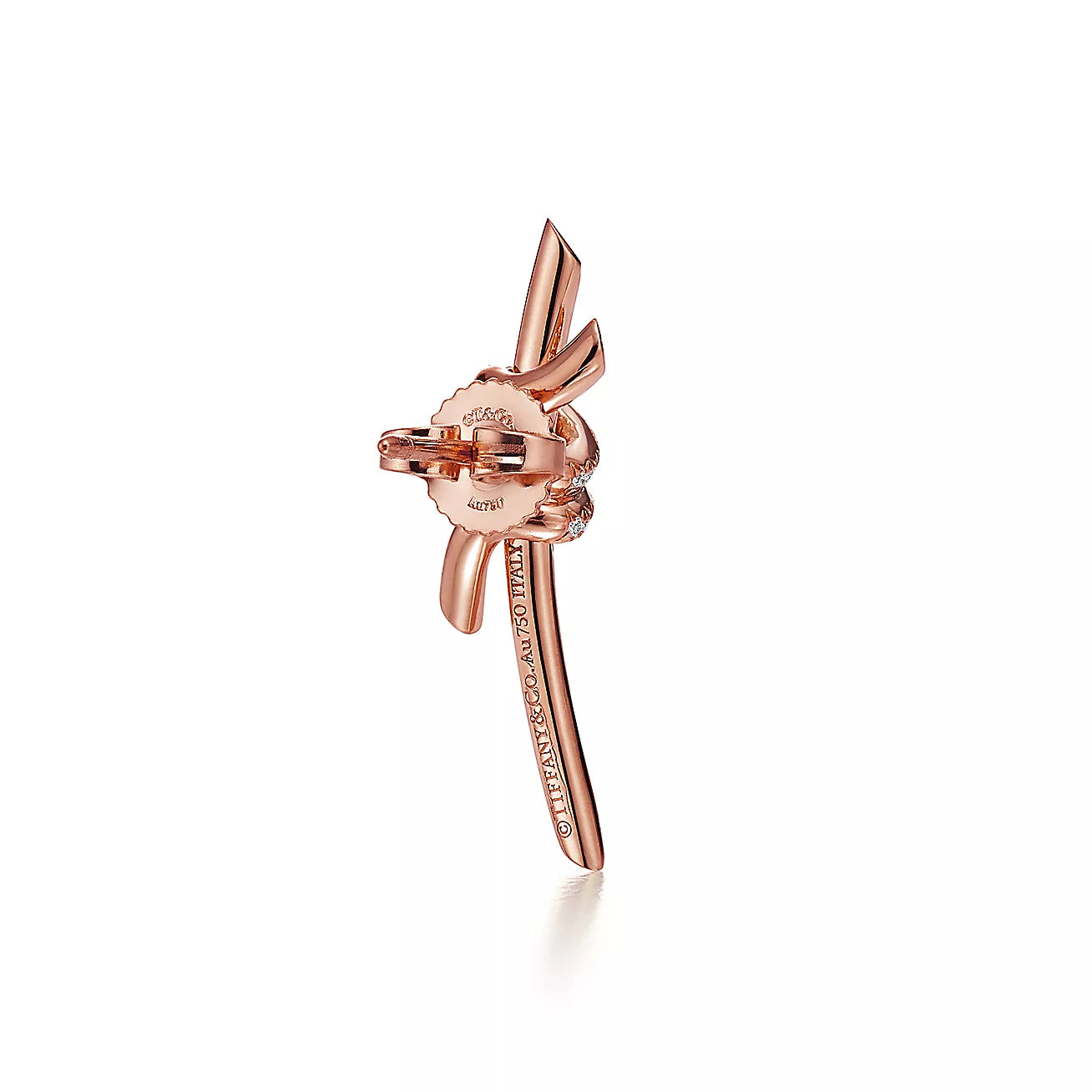 KNOT EARRINGS PINK GOLD DIAMOND