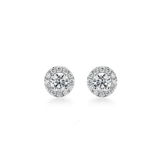 ROUND HALO EARRINGS