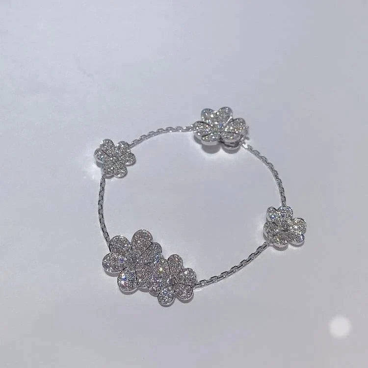 FRIVOLE SILVER 5 FLOWERS BRACELET