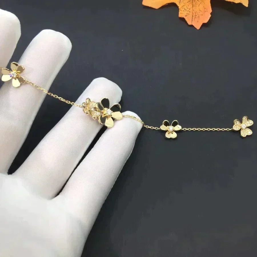 FRIVOLE GOLD 5 FLOWERS BRACELET