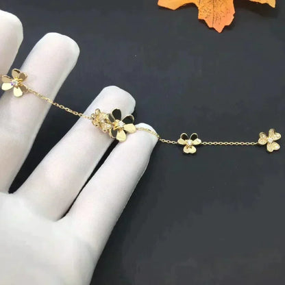 FRIVOLE GOLD 5 FLOWERS BRACELET