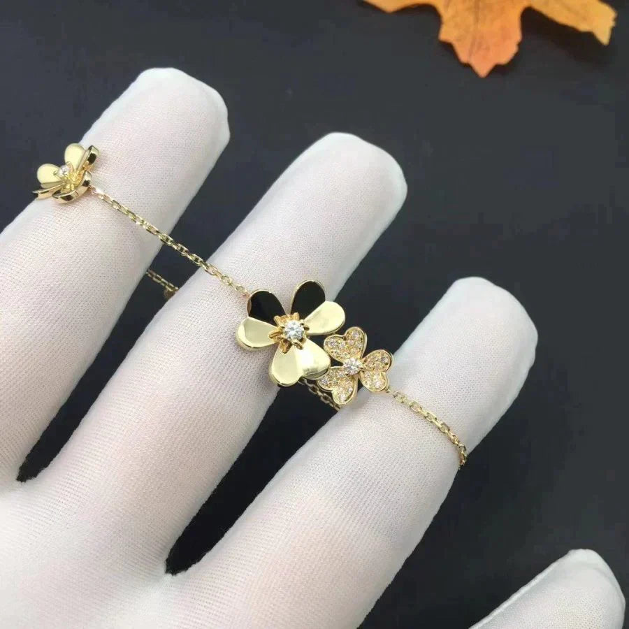 FRIVOLE GOLD 5 FLOWERS BRACELET