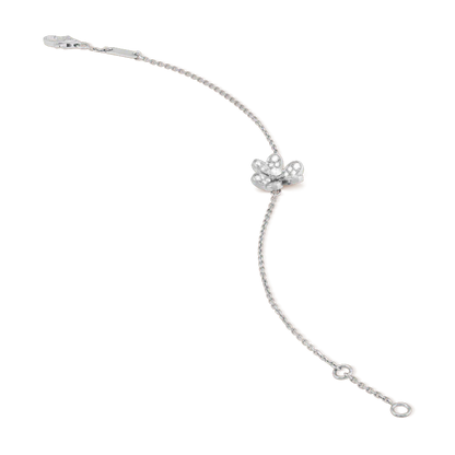 FRIVOLE SILVER FLOWER DIAMOND BRACELET