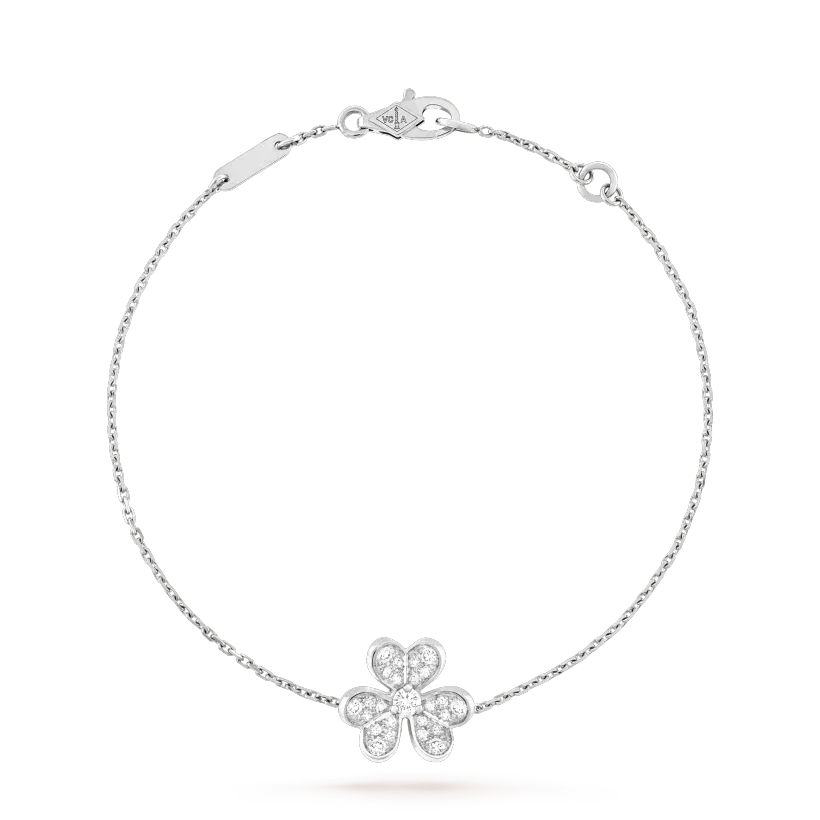 FRIVOLE SILVER FLOWER DIAMOND BRACELET