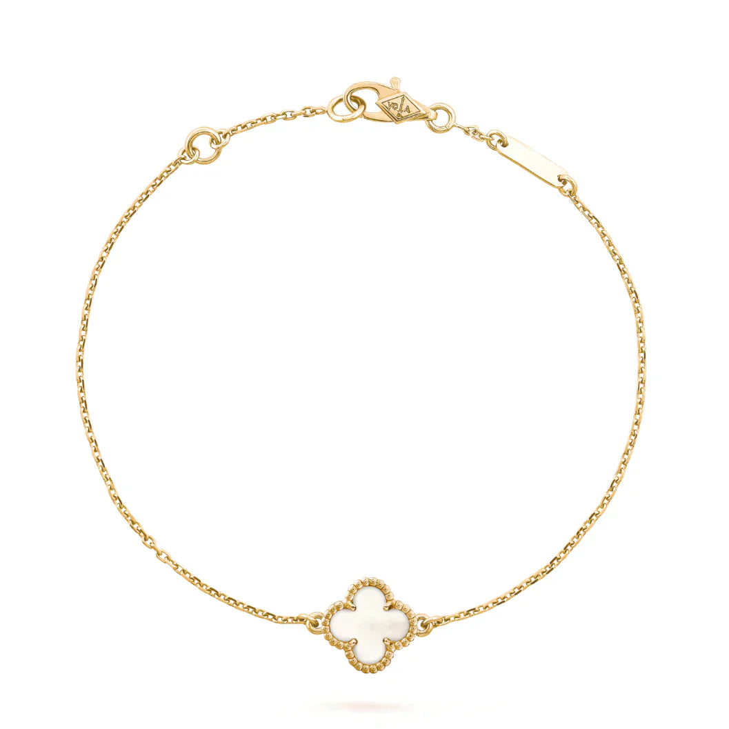 CLOVER GOLD MOP BRACELET