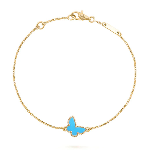 BUTTERFLY TURQUOISE GOLD BRACELET