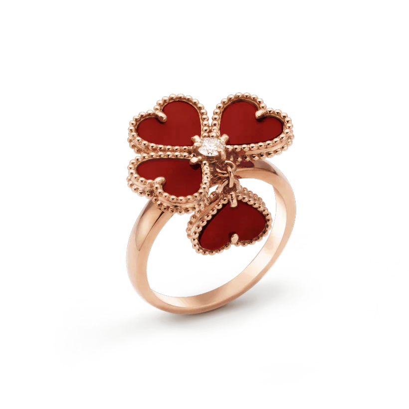 SWEET CLOVER CARNELIAN RING