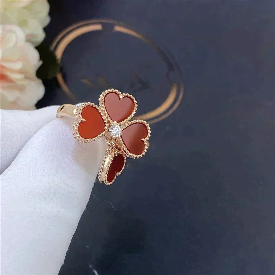 SWEET CLOVER CARNELIAN RING