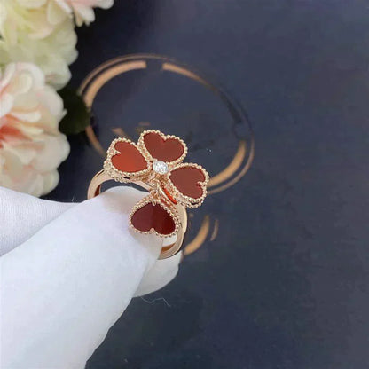 SWEET CLOVER CARNELIAN RING