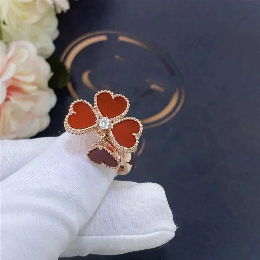 SWEET CLOVER CARNELIAN RING