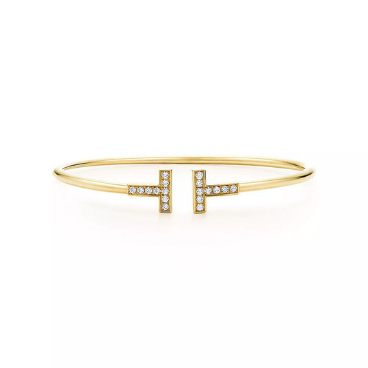 T BRACELET 1.8MM GOLD DIAMOND