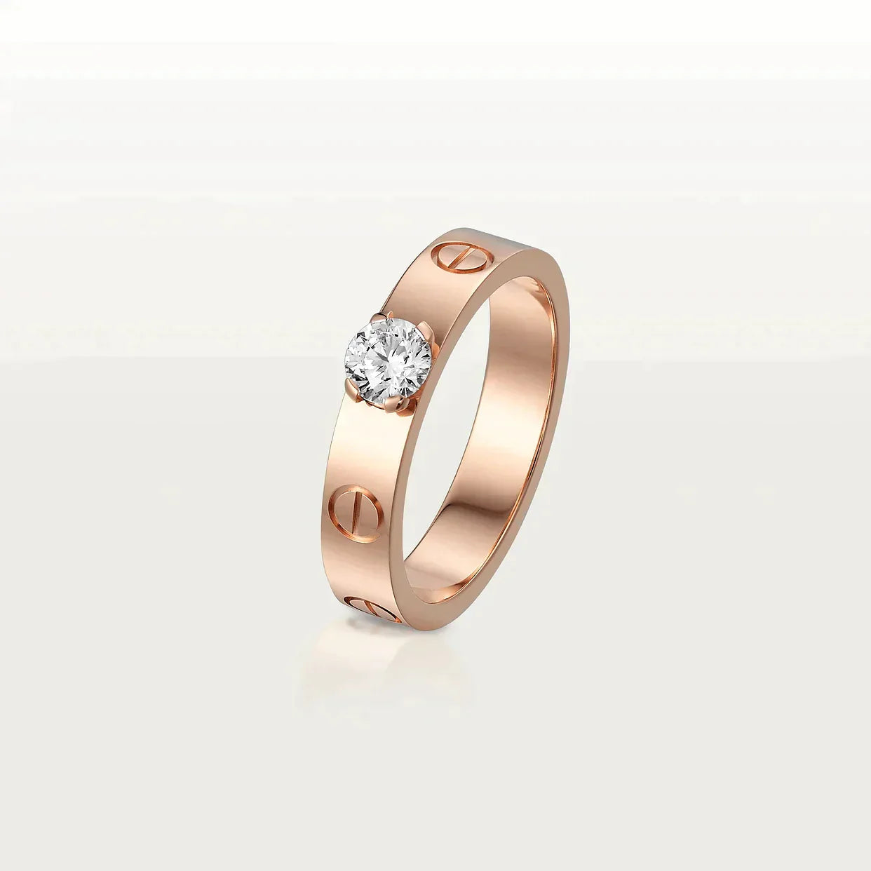 LOVE RING 4MM 1 BIG DIAMOND