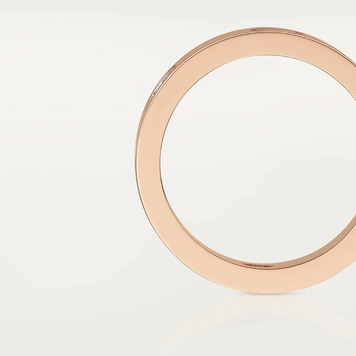 LOVE RING 5.5MM 3 DIAMONDS PINK GOLD