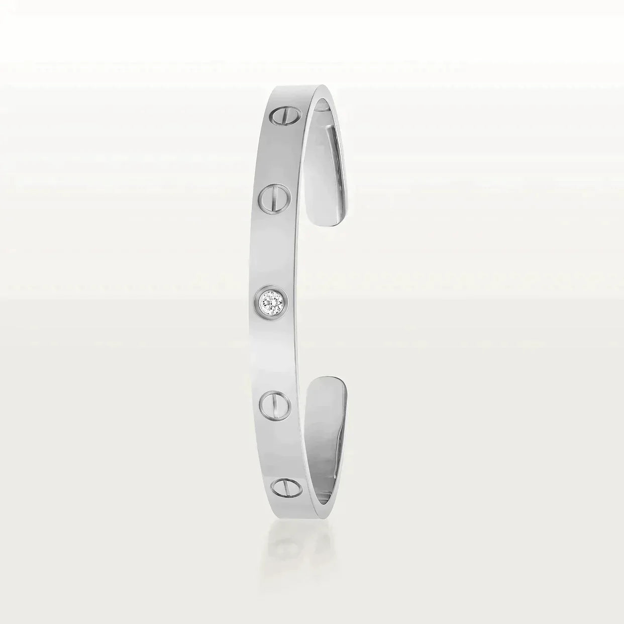 LOVE BRACELET 6.1MM OPEN CUFF 1 DIAMOND