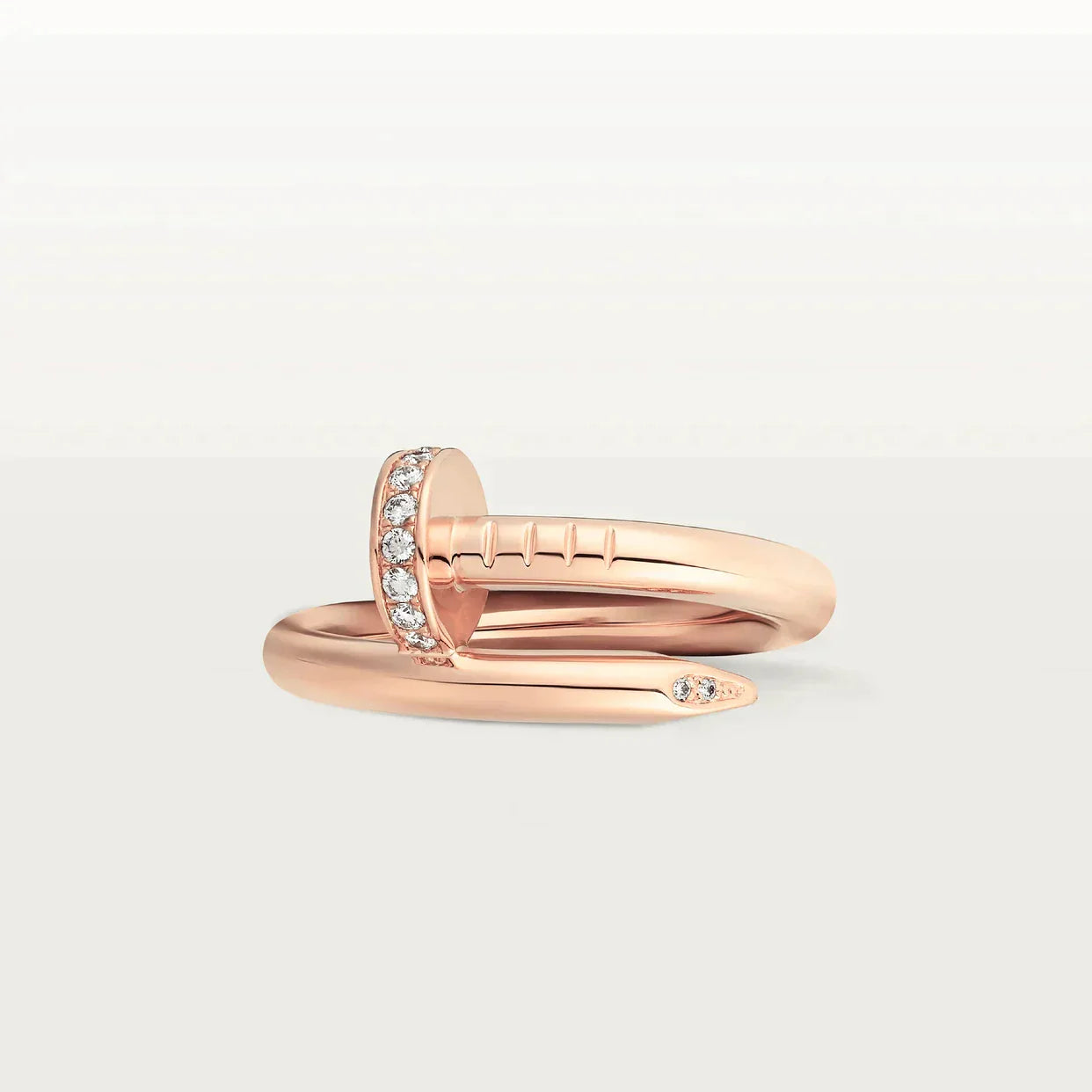 JUSTE RING 2.65MM PINK GOLD DIAMOND