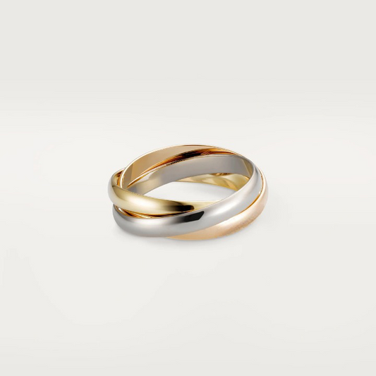 TRINITY RING GOLD PINK GOLD SILVER