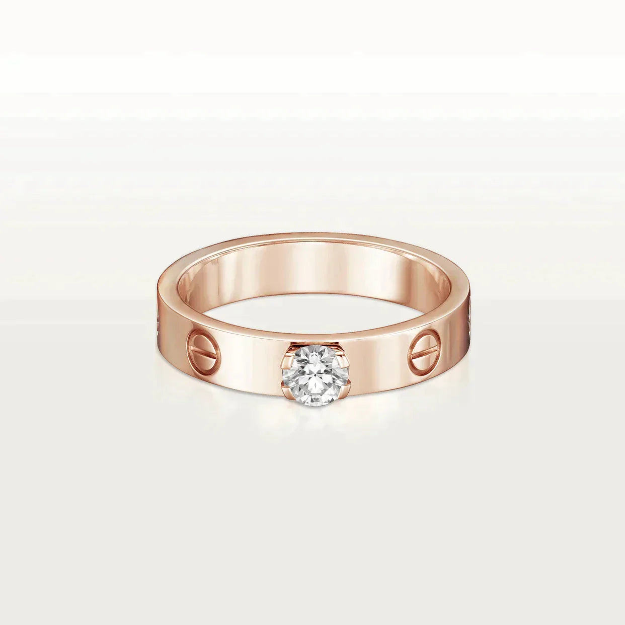 LOVE RING 4MM 1 BIG DIAMOND