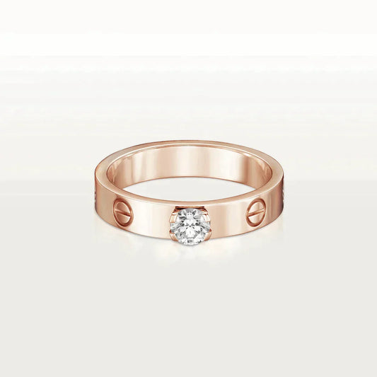 LOVE RING 4MM 1 BIG DIAMOND