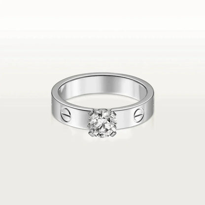 LOVE RING 4MM 1 BIG DIAMOND